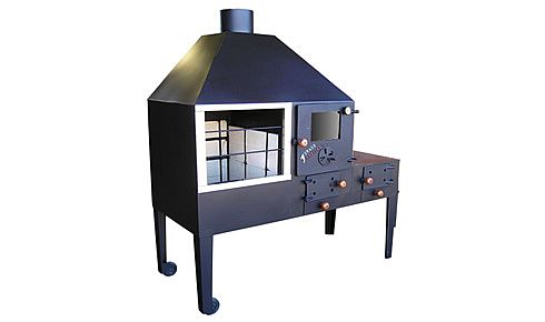 Forno com fogão e churrasqueira conjugados